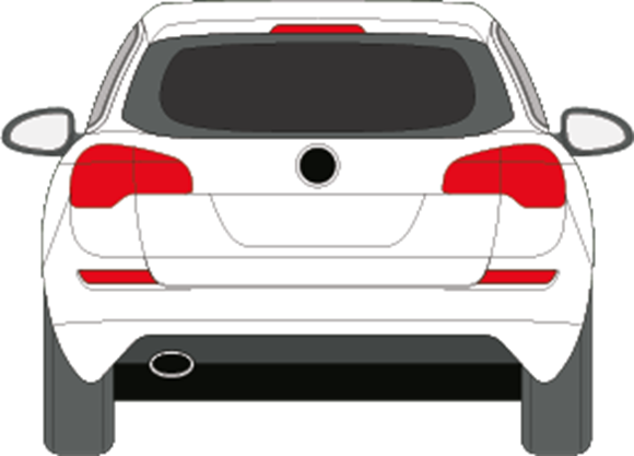 Afbeelding van Achterruit Opel Astra break (DONKERE RUIT)