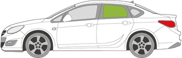 Afbeelding van Zijruit links Opel Astra sedan