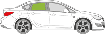Afbeelding van Zijruit rechts Opel Astra sedan