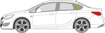 Afbeelding van Zijruit links Opel Astra sedan