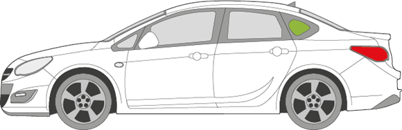 Afbeelding van Zijruit links Opel Astra sedan