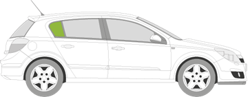 Afbeelding van Zijruit rechts Opel Astra 5 deurs