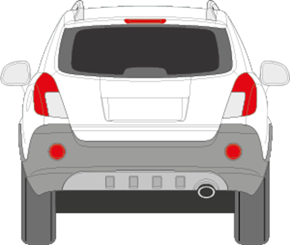 Afbeelding van Achterruit Opel Antara (DONKERE RUIT)