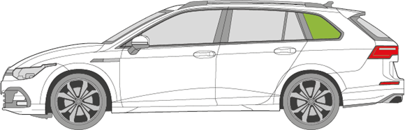 Afbeelding van Zijruit links VW Golf Variant  