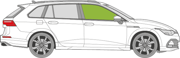 Afbeelding van Zijruit rechts VW Golf Variant 
