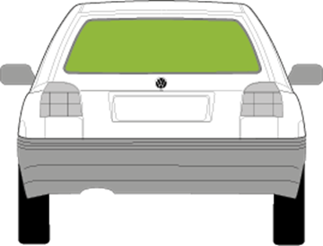 Afbeelding van Achterruit Volkswagen Golf 5-deurs (derde remlicht)