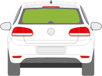 Afbeelding van Achterruit VW Golf 3-deurs DAB radio