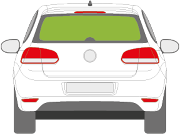 Afbeelding van Achterruit VW Golf 3-deurs DAB radio