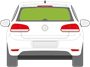 Afbeelding van Achterruit VW Golf 3-deurs DAB radio