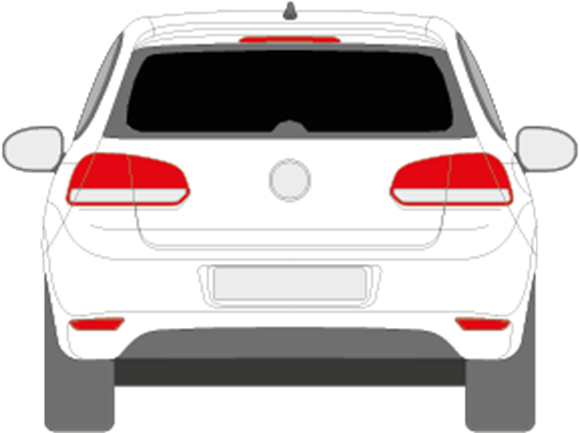 Afbeelding van Achterruit VW Golf 3-deurs DAB radio (DONKERE RUIT)