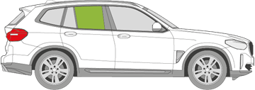 Afbeelding van Zijruit rechts BMW X3 