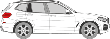 Afbeelding van Zijruit rechts BMW iX3 (DONKERE RUIT)