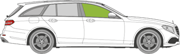 Afbeelding van Zijruit rechts Mercedes E-klasse break