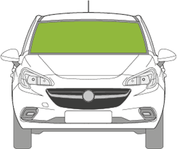 Afbeelding van Voorruit Opel Corsa 5 deurs camera/verwarmd