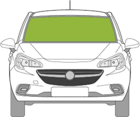 Afbeelding van Voorruit Opel Corsa 5 deurs camera/verwarmd