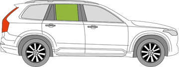 Afbeelding van Zijruit rechts Volvo XC90 gelaagd