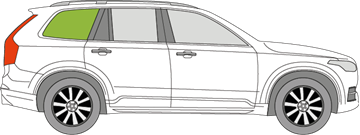 Afbeelding van Zijruit rechts Volvo XC90 