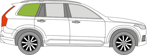 Afbeelding van Zijruit rechts Volvo XC90 