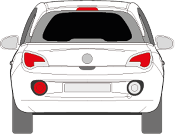 Afbeelding van Achterruit Opel Adam (DONKERE RUIT)