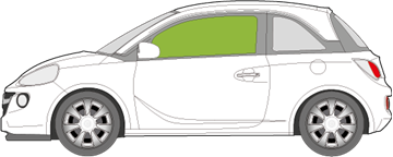 Afbeelding van Zijruit links Opel Adam