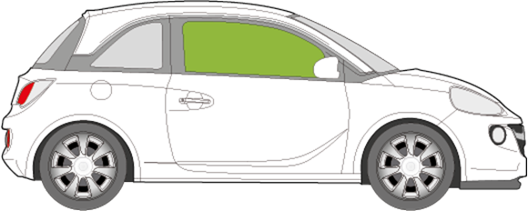 Afbeelding van Zijruit rechts Opel Adam