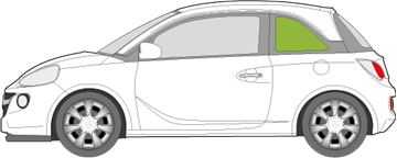 Afbeelding van Zijruit links Opel Adam