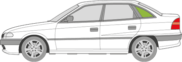 Afbeelding van Zijruit links Opel Astra sedan
