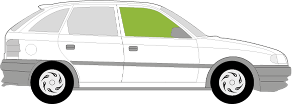 Afbeelding van Zijruit rechts Opel Astra sedan