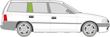 Afbeelding van Zijruit rechts Opel Astra break