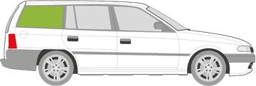 Afbeelding van Zijruit rechts Opel Astra break