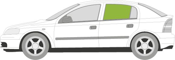Afbeelding van Zijruit links Opel Astra sedan