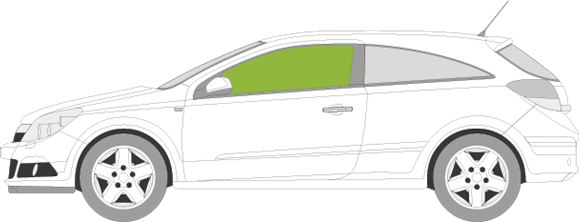 Afbeelding van Zijruit links Opel Astra GTC 