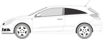 Afbeelding van Zijruit links Opel Astra GTC (DONKERE RUIT)