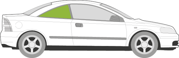 Afbeelding van Zijruit rechts Opel Astra coupé