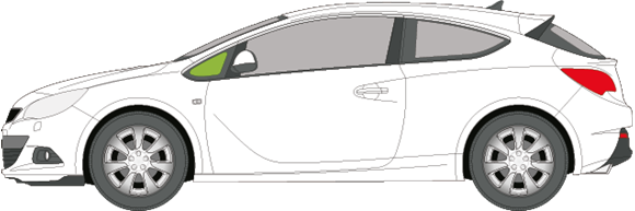 Afbeelding van Zijruit links Opel Astra GTC