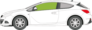 Afbeelding van Zijruit links Opel Astra GTC
