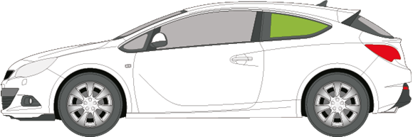 Afbeelding van Zijruit links Opel Astra GTC