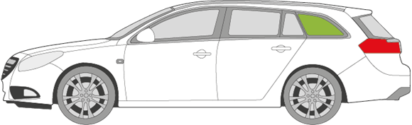 Afbeelding van Zijruit links Opel Insignia break 
