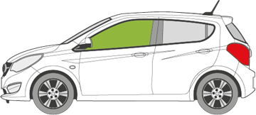Afbeelding van Zijruit links Opel Karl 