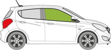 Afbeelding van Zijruit rechts Opel Karl 