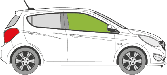 Afbeelding van Zijruit rechts Opel Karl 