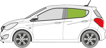Afbeelding van Zijruit links Opel Karl 