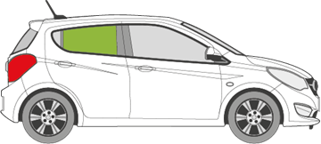 Afbeelding van Zijruit rechts Opel Karl 