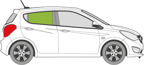Afbeelding van Zijruit rechts Opel Karl 