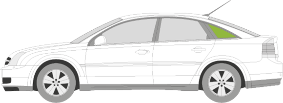 Afbeelding van Zijruit links Opel Vectra 5 deurs
