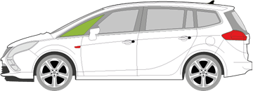 Afbeelding van Zijruit links Opel Zafira Tourer