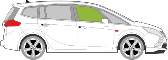 Afbeelding van Zijruit rechts Opel Zafira Tourer