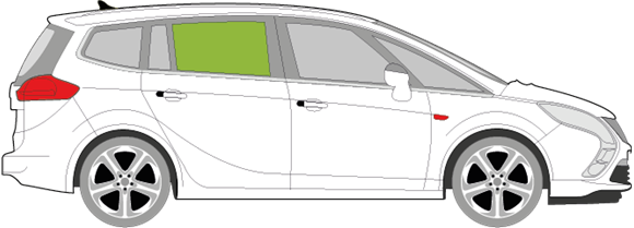 Afbeelding van Zijruit rechts Opel Zafira Tourer 
