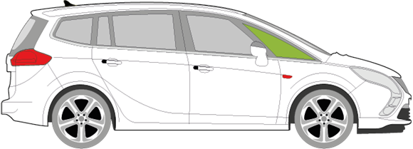 Afbeelding van Zijruit rechts Opel Zafira Tourer