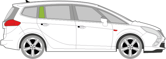 Afbeelding van Zijruit rechts Opel Zafira Tourer 